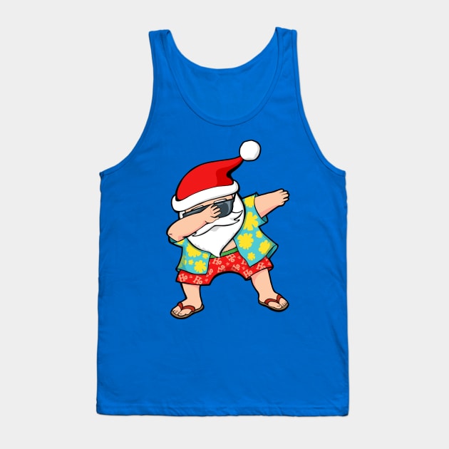 Hawaiian Dabbing Santa Tank Top by zeno27